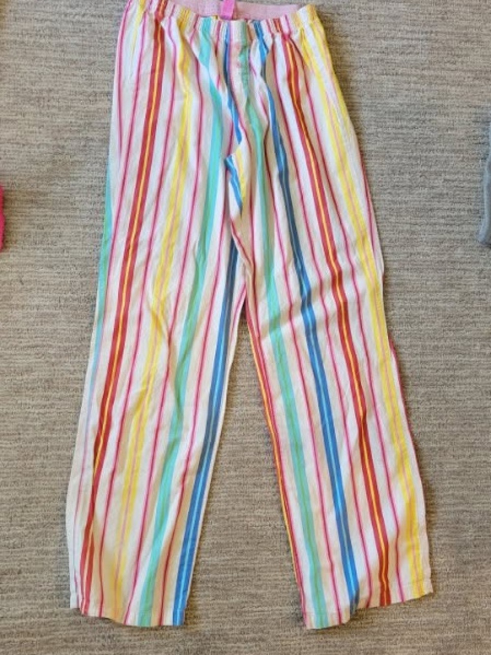 Vintage PINK Victoria's Secret Multicolor Stripe Pajama Pants
